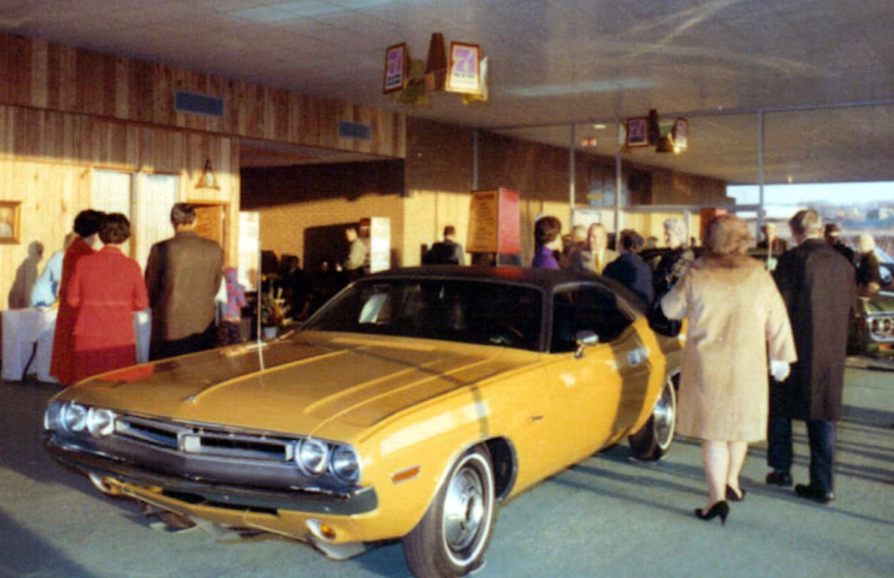 exotic car dealership 1970s -